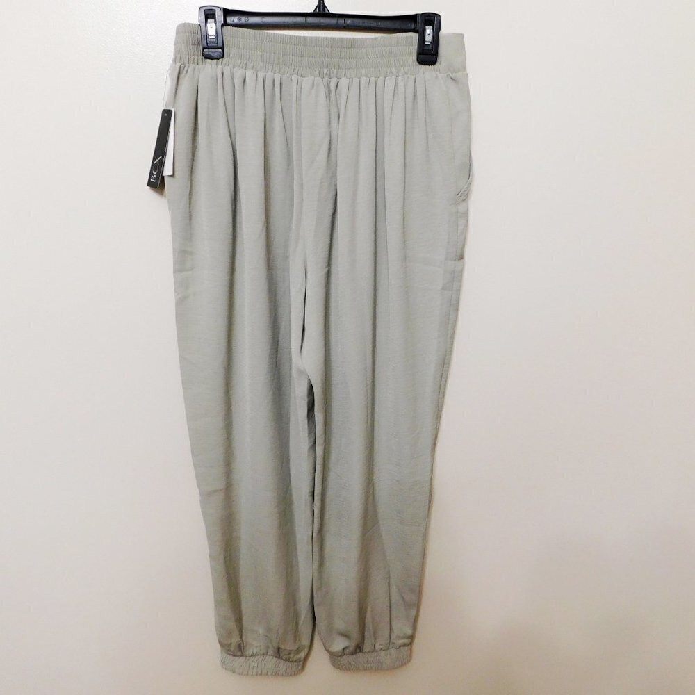 JR194 Bcx Green Juniors' Mid Rise Ankle Jogger Pants Size Large